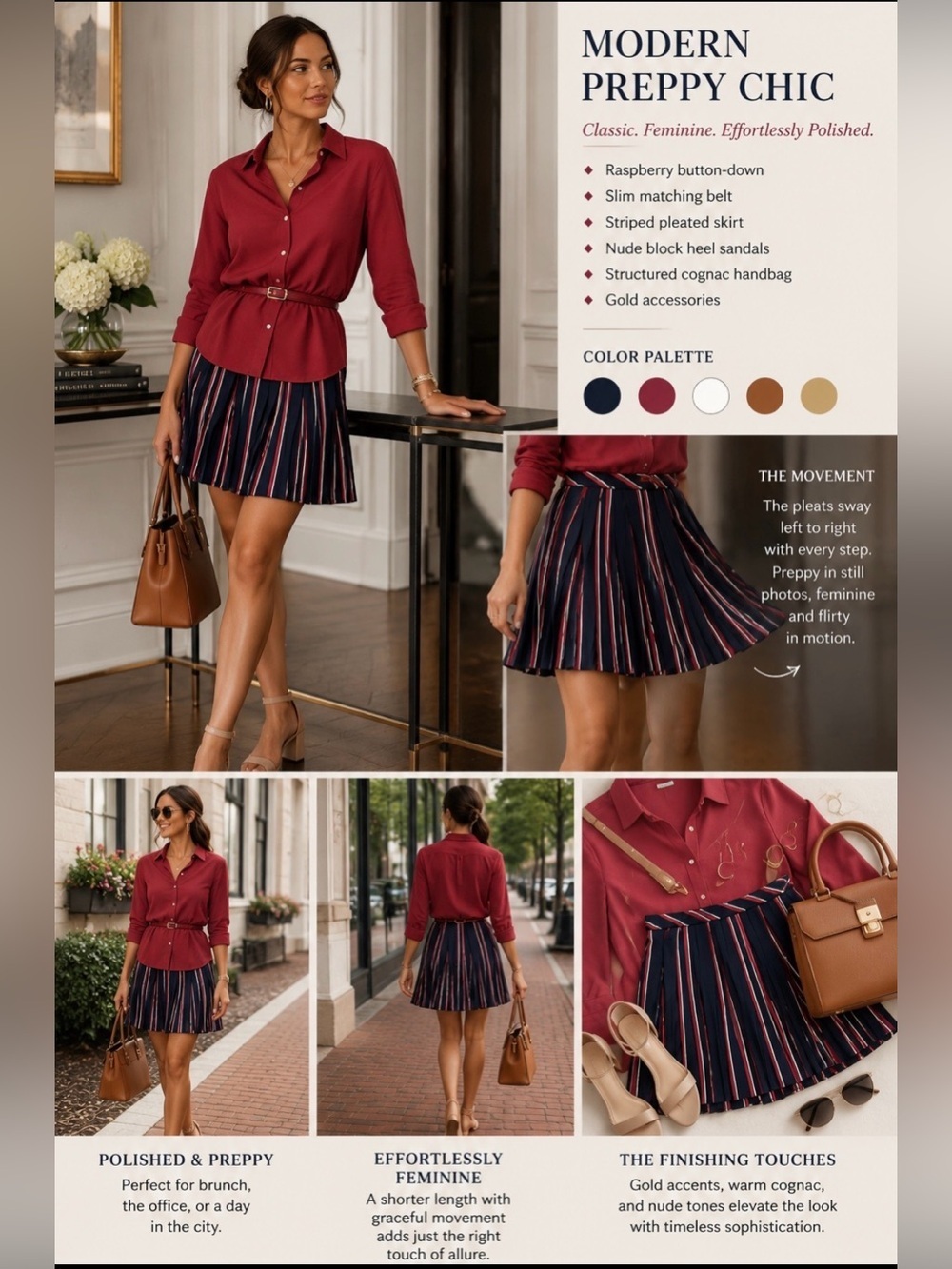 ✨ Banana Republic Navy Striped Pleated Mini Skirt NWT Preppy Chic Size 12